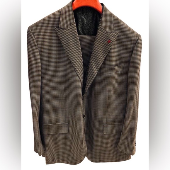NWOT ISAIA Custom Made 3-Piece Suit - US 48, Brown - Picture 1 of 10